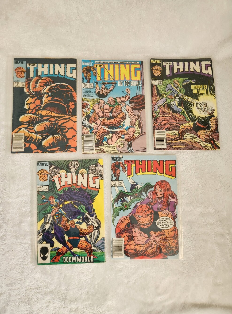 The Thing #6 #12 #17 #18 #36 Marvel Fantastic Four Retro 5 Comic Books Lot 1980s
